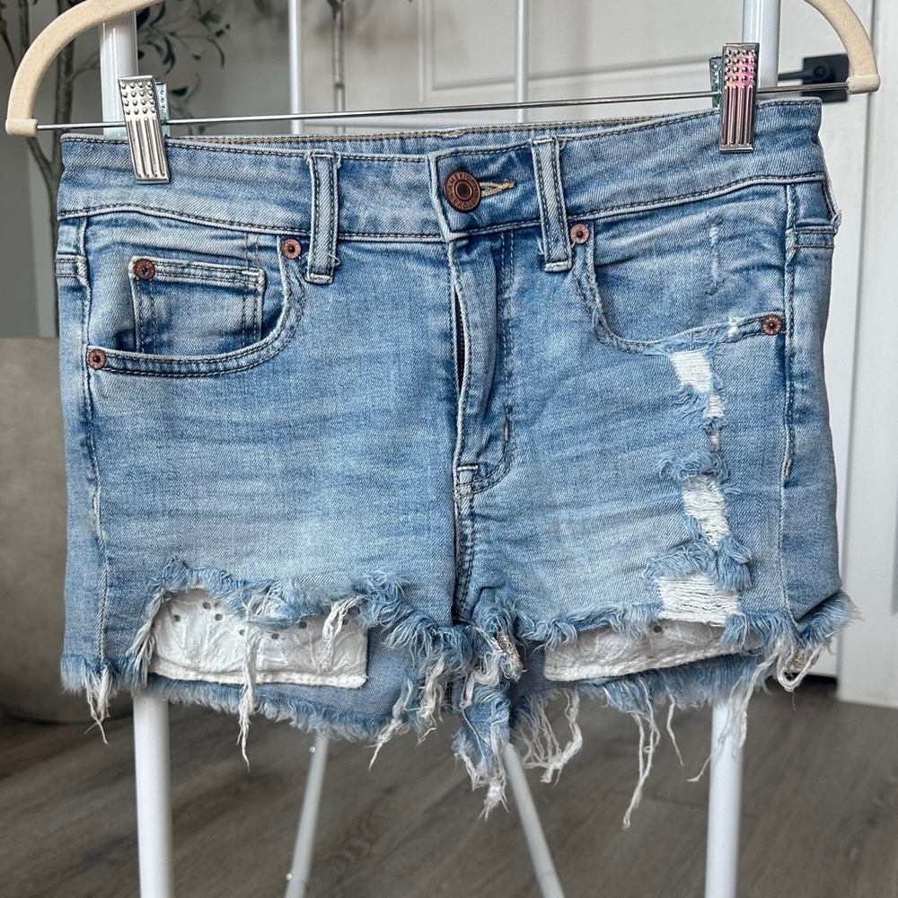 AE Hi-Rise Denim Super Stretch Shortie